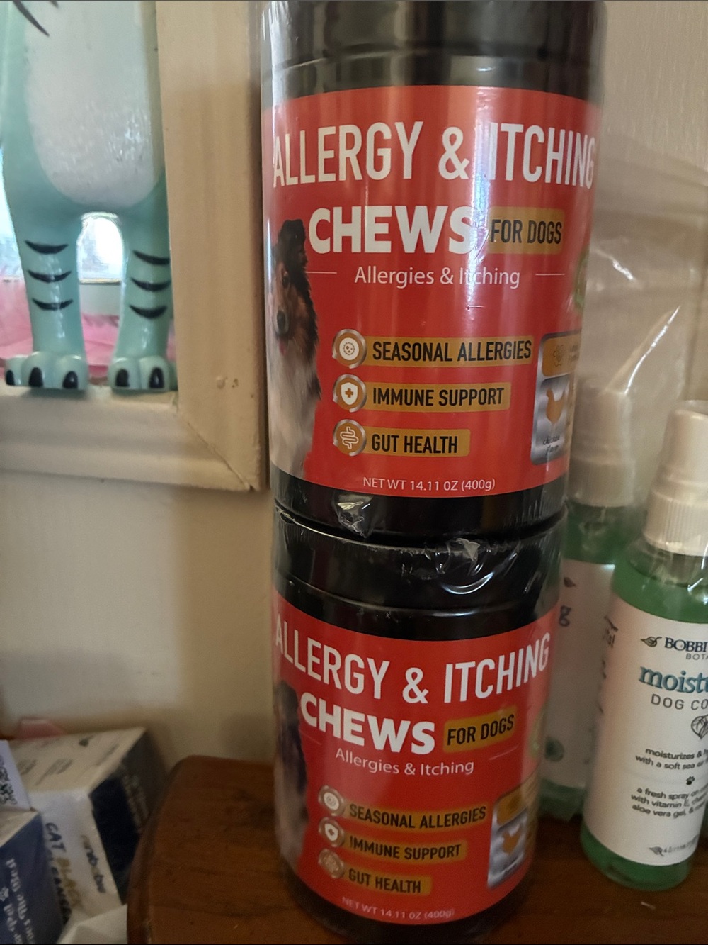 Allergy & Itching Chews for Dogs - Red - (Brand Unclear)2 jars!